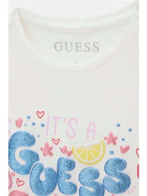 Maglietta glitter con logo GUESS | K6GI11K6YW4/G011